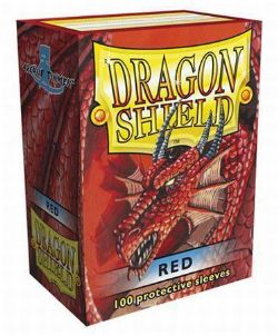 PAQUET DE 100 POCHETTES PROTECTRICES DE CARTES ROUGES DRAGON SHIELD